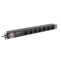 Lanberg PDU-PRO-07E-0200-BK power distribution unit (PDU) 6 AC outlet(s) 1U Black