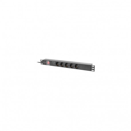 Lanberg PDU-05F-0200-BK power distribution unit (PDU) 5 AC outlet(s) 1U Black