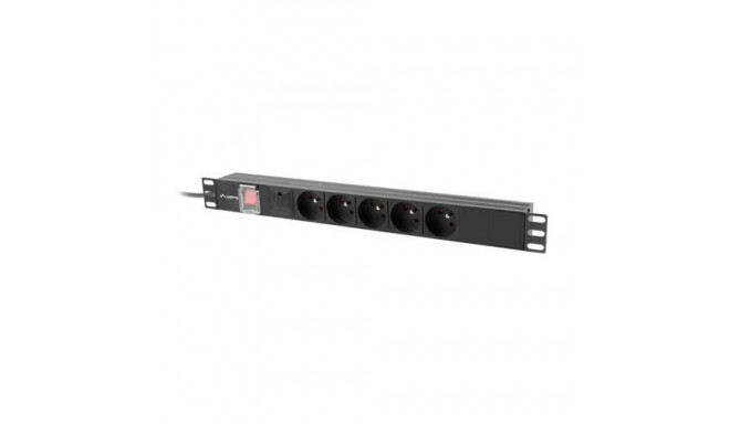 Lanberg PDU-05E-0200-IEC-BK power distribution unit (PDU) 5 AC outlet(s) 1U Black