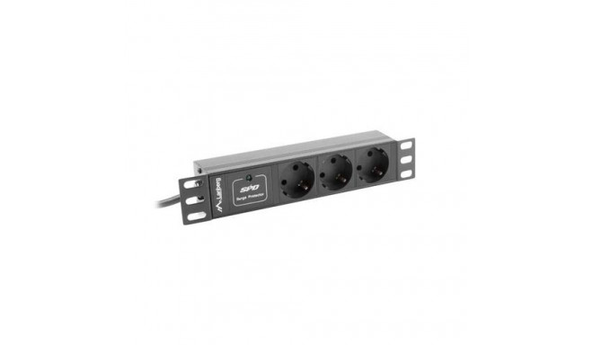 Lanberg PDU-03F-0200-BK power distribution unit (PDU) 3 AC outlet(s) 1U Black