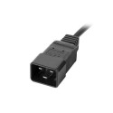 Lanberg PDU-02I1908I-0200-C20-BK power distribution unit (PDU) 10 AC outlet(s) 1U Black