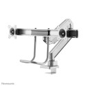 Neomounts NM-D775DXSILVER Monitor arm 10-32&quot; - gas spring - Topfix - 180°-stop
