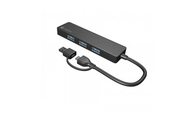 NATEC Mayfly USB 3.2 Gen 1 (3.1 Gen 1) Type-A + Type-C 5000 Mbit/s Black