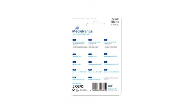 MediaRange MR964 memory card 32 GB SDHC Class 10