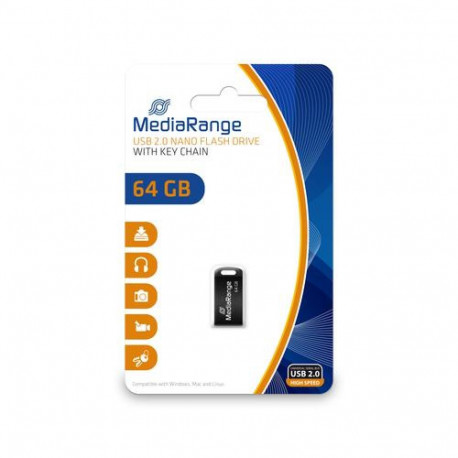 MediaRange MR923 USB flash drive 64 GB USB Type-A 2.0 Black