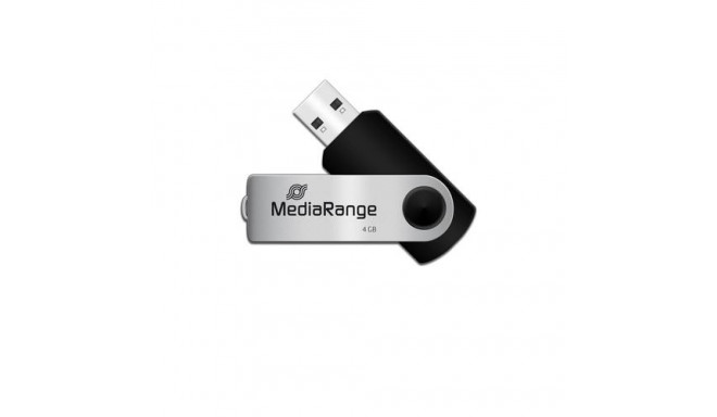 MediaRange MR907 USB flash drive 4 GB USB Type-A / Micro-USB 2.0 Black, Silver