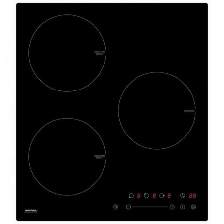 MPM 45-IM-07 Black Built-in 45 cm Zone induction hob 3 zone(s)