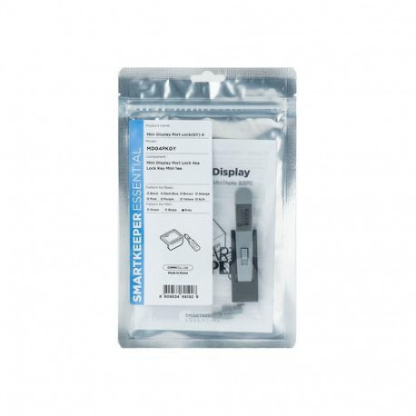 Smartkeeper MD04PKGY port blocker Port blocker + key Mini DisplayPort Grey Plastic 1 pc(s)
