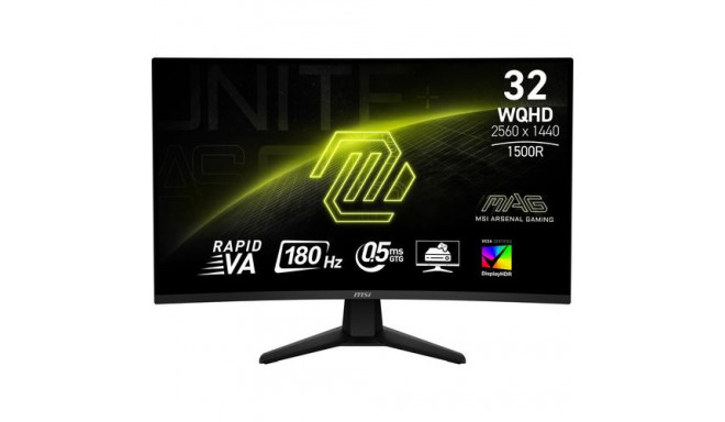 MSI MAG 32CQ6F computer monitor 80 cm (31.5&quot;) 2560 x 1440 pixels Wide Quad HD Black