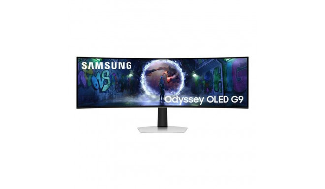 Samsung G93SD computer monitor 124.5 cm (49&quot;) 5120 x 1440 pixels Dual QHD OLED Silver