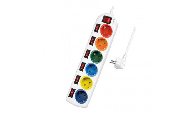 LogiLink LPS259 power extension 1.5 m 6 AC outlet(s) Indoor White