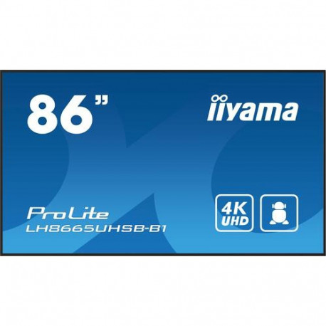iiyama LH8665UHSB-B1 Signage Display Kiosk design 2.18 m (86") LED Wi-Fi 800 cd/m² 4K Ultra