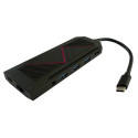 LC-Power LC-HUB-C-MULTI-6-RGB interface hub USB 3.2 Gen 2 (3.1 Gen 2) Type-C 5000 Mbit/s Black