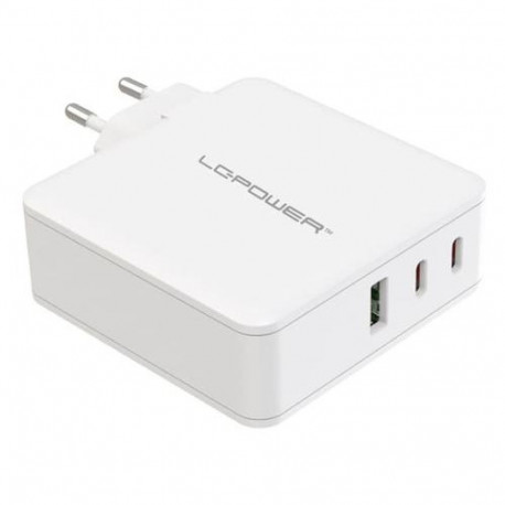 LC-Power LC-GAN-100 mobile device charger Universal White AC Fast charging Indoor