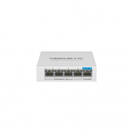Keenetic 5-Port Gigabit Switch with 4 PoE+ Ports and 60 W Power Budget