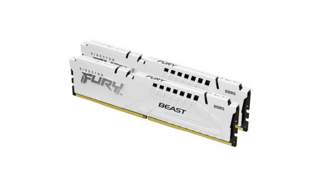 Kingston Technology FURY Beast 64GB 6400MT/s DDR5 CL32 DIMM (Kit of 2) White XMP