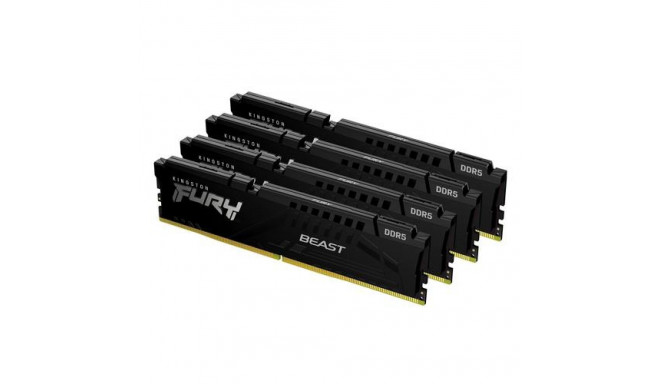 Kingston Technology FURY Beast 128GB 5200MT/s DDR5 CL40 DIMM (Kit of 4) Black XMP