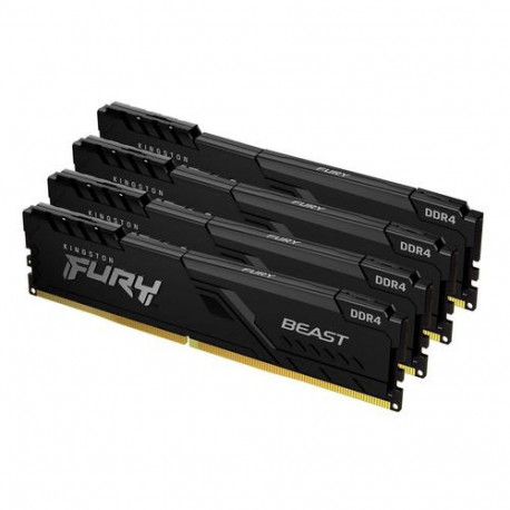 Kingston Technology FURY Beast 64GB 3600MT/s DDR4 CL18 DIMM (Kit of 4) Black
