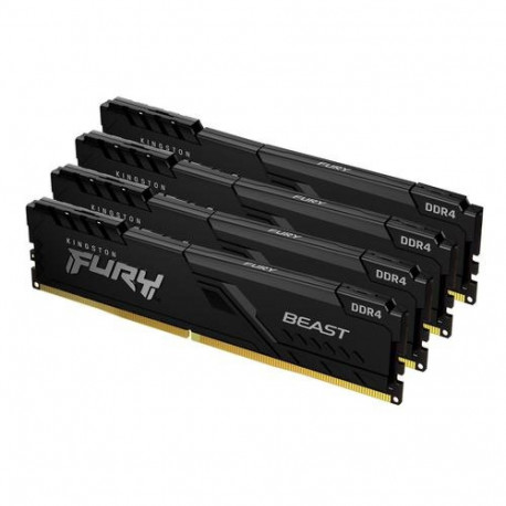 Kingston Technology FURY Beast 128GB 3200MT/s DDR4 CL16 DIMM (Kit of 4) Black
