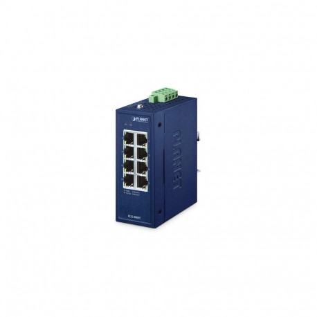 PLANET IP30 Compact size 8-Port IGS-800T Unmanaged Gigabit Ethernet (10/100/1000) Blue