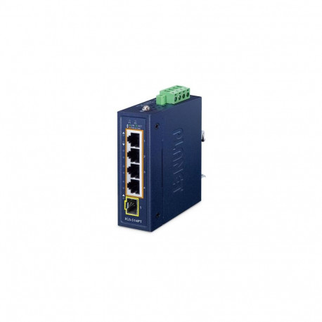 PLANET IP30 Compact size 4-Port IGS-514PT Unmanaged Gigabit Ethernet (10/100/1000) Power over Ethern