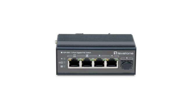 LevelOne 5-Port Gigabit Industrial Switch, DIN-Rail, -30°C to 65°C
