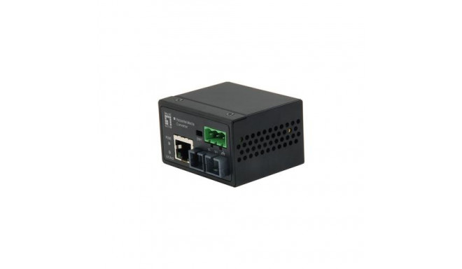 LevelOne RJ45 to SC Fast Ethernet Industrial Media Converter, Single-Mode Fiber, 30km, -40°C to 75°C