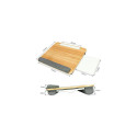 Techly Bamboo Portable Laptop Desk Stand with Padded Base and Tablet Stand