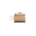 Techly Bamboo Portable Laptop Desk Stand with Padded Base and Tablet Stand