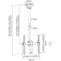 Techly 32-55 Telescopic Ceiling Universal LED TV LCD Support&quot; ICA-CPLB 944S