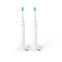 Philips 3000 series 3100 series HX3675/13 2-pack sonic electric toothbrushes - white
