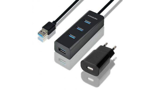 Axagon HUE-S2BP interface hub USB 3.2 Gen 1 (3.1 Gen 1) Type-A 5000 Mbit/s Black