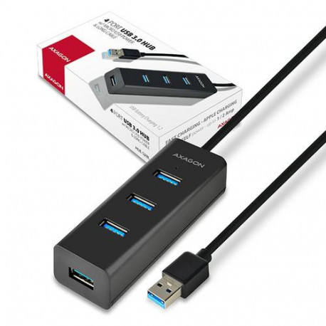 Axagon HUE-S2BL 4x USB 3.0 CHARGING hub w. 1.2m cable, power micro USB