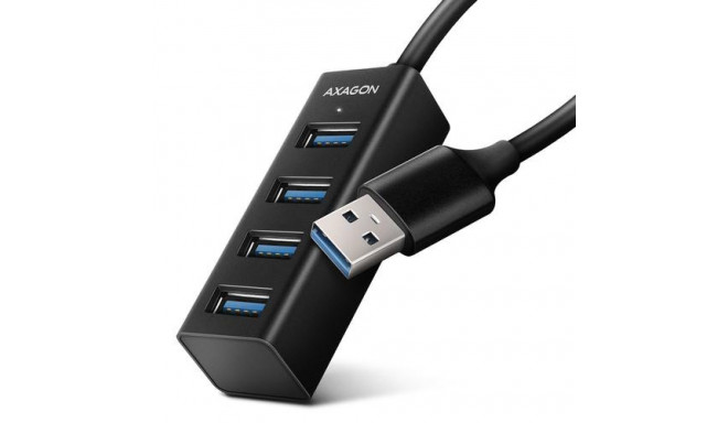 Axagon HUE-M1A interface hub USB 3.2 Gen 1 (3.1 Gen 1) Type-A 5000 Mbit/s Black