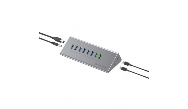 Conceptronic HUBBIES18G 10-in-1 60W USB 3.0 Hub Charger Combo, 2-in-1 USB-C USB-A Cable, USB 3.2 Gen