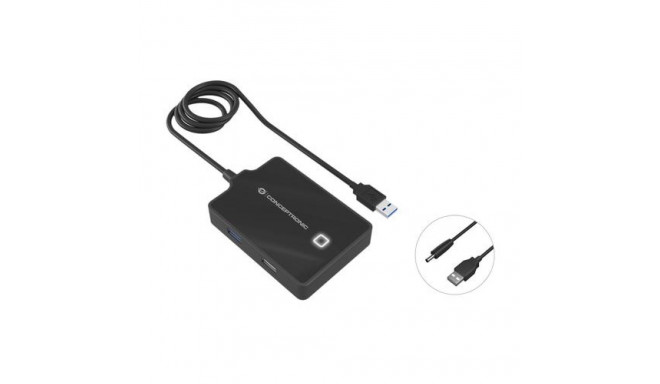 Conceptronic HUBBIES 4-Port USB 3.0/2.0 Hub, 90cm cable