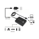 Conceptronic HUBBIES 4-Port USB 3.0 HUB with Power Adapter, 90cm cable