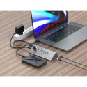 Conceptronic HUBBIES18G 10-in-1 60W USB 3.0 Hub Charger Combo, 2-in-1 USB-C USB-A Cable, USB 3.2 Gen