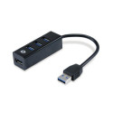Conceptronic HUBBIES 4-Port USB 3.0 Hub with USB-C OTG Adapter