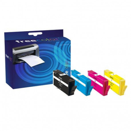 Freecolor HP684EE-INK4-FRC ink cartridge 4 pc(s) Black, Cyan, Magenta, Yellow