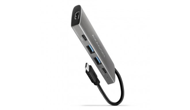 Axagon HMC-5G2 laptop dock/port replicator Wired USB 3.2 Gen 2 (3.1 Gen 2) Type-C Grey