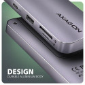 Axagon HMC-6GM2 USB 10Gbps hub USB-A USB-C HDMI M.2 SD/mSD PD 100W USB-C Wired USB 3.2 Gen 2 (3.1 Ge