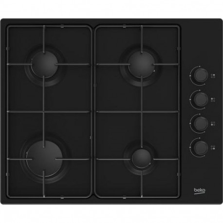 Beko HIBG64120SB 60cm Gas Hob with Side Knob Controls