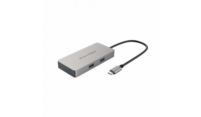 HYPER HDMB2 interface hub USB 3.2 Gen 1 (3.1 Gen 1) Type-C 5000 Mbit/s Stainless steel
