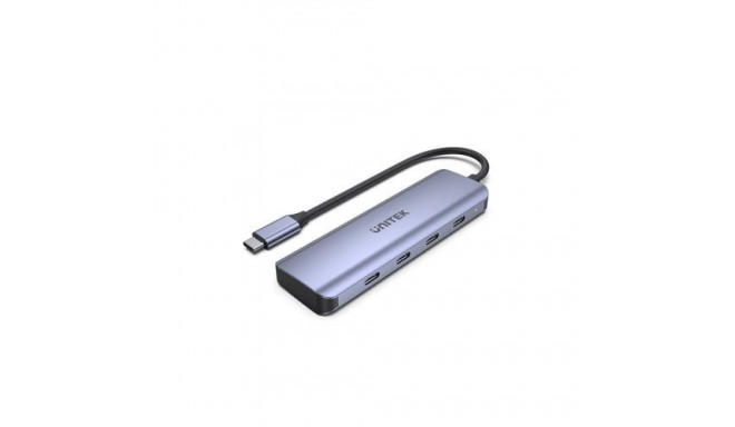 UNITEK uHUB Q4 USB 3.2 Gen 1 (3.1 Gen 1) Type-C 5000 Mbit/s Grey
