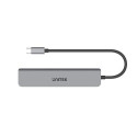 UNITEK uHUB S7+ Wired USB 3.2 Gen 1 (3.1 Gen 1) Type-C Grey