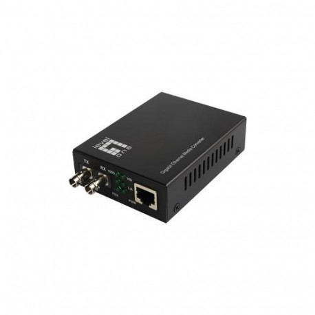 LevelOne RJ45 to ST Gigabit Media Converter, Single-Mode Fiber, 1310nm, 20km
