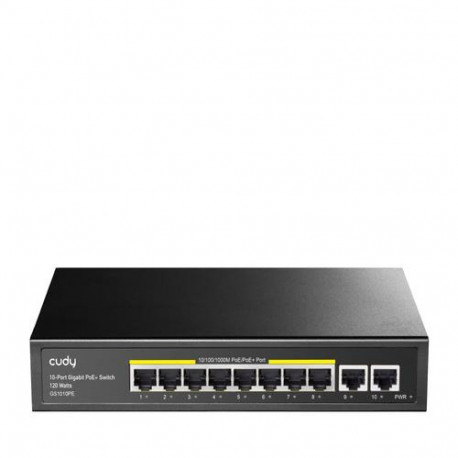 Cudy GS1010PE network switch Unmanaged Gigabit Ethernet (10/100/1000) Power over Ethernet (PoE) Blac