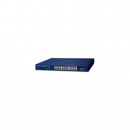 PLANET 24-Port 10/100/1000T 802.3at PoE + 2-Port 1000X SFP Web Smart Ethernet Switch (260W PoE Budge