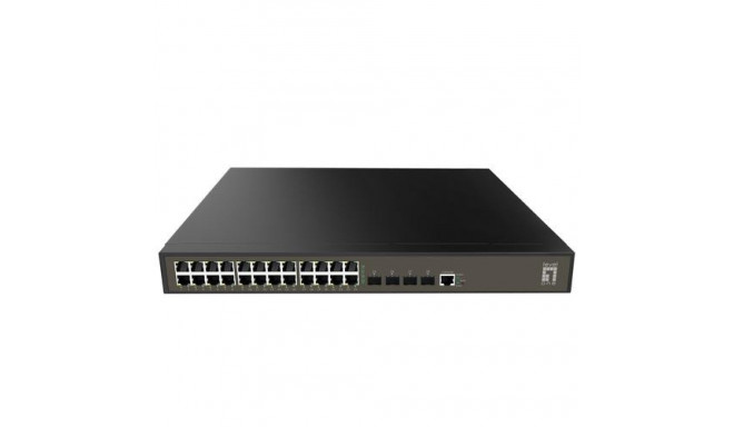 LevelOne GEL-2871 network switch Managed L2+ Gigabit Ethernet (10/100/1000) 1U Black